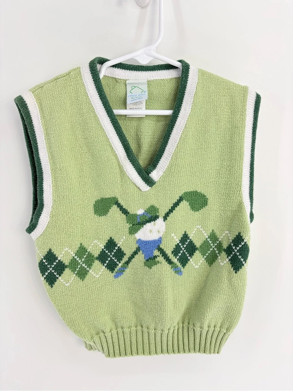 Chez Ami Kid’s Green Golf Vest- Size‎ 5/6